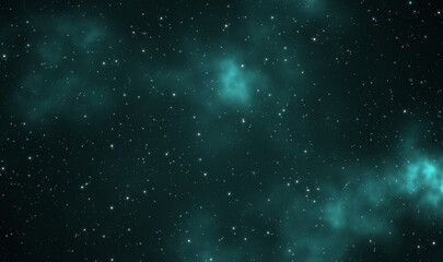 Emerald galaxy spacescape design with stars field