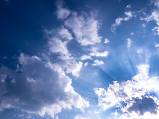 Blue sky clouds for background. heaven blue.