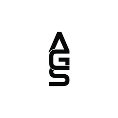 Fototapeta premium ags letter original monogram logo design