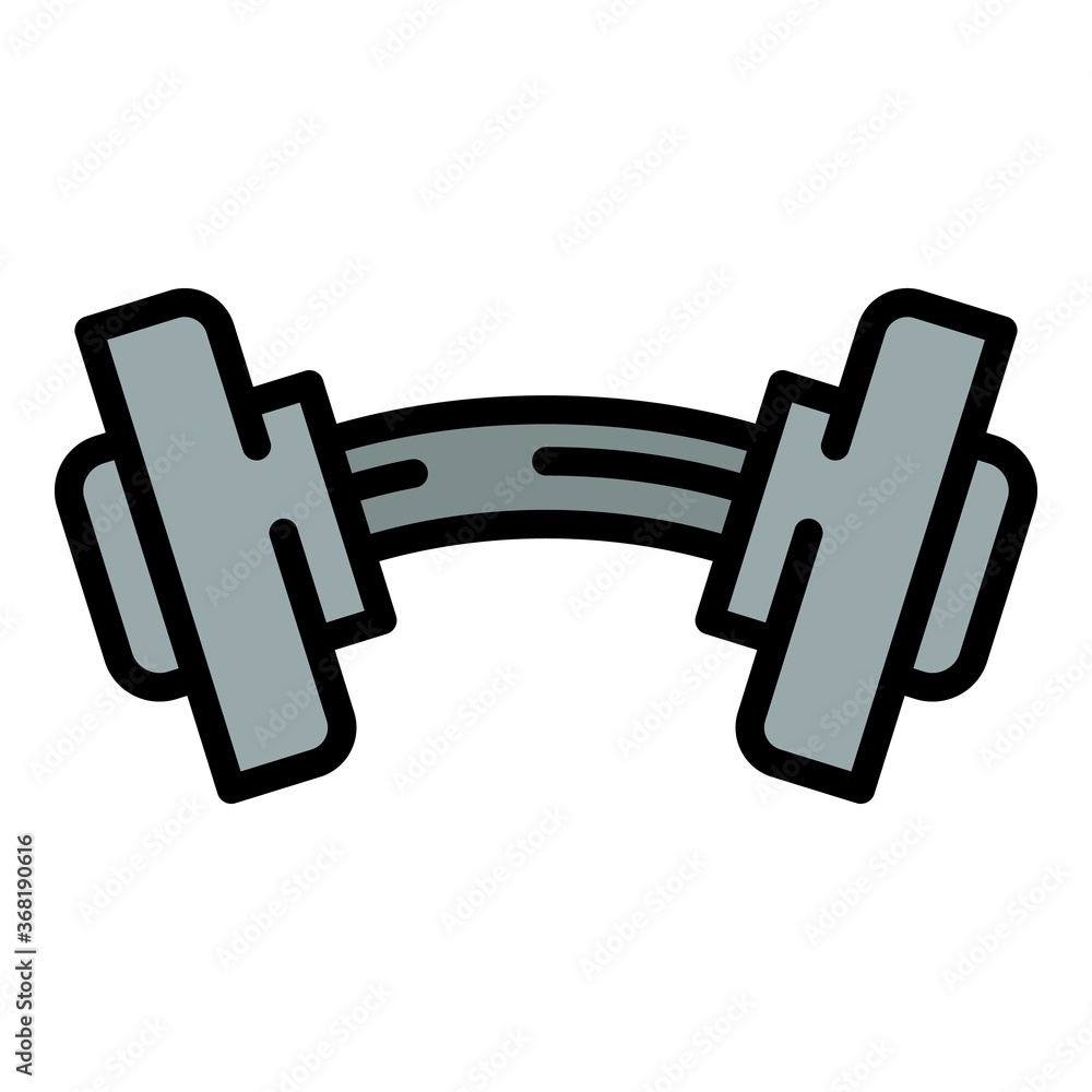 Poster damaged dumbbell icon. outline damaged dumbbell vector icon for web design isolated on white backgro