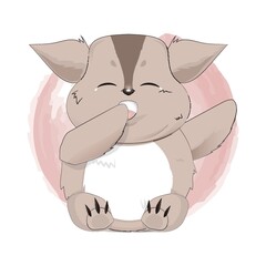 yawning creature cartoon