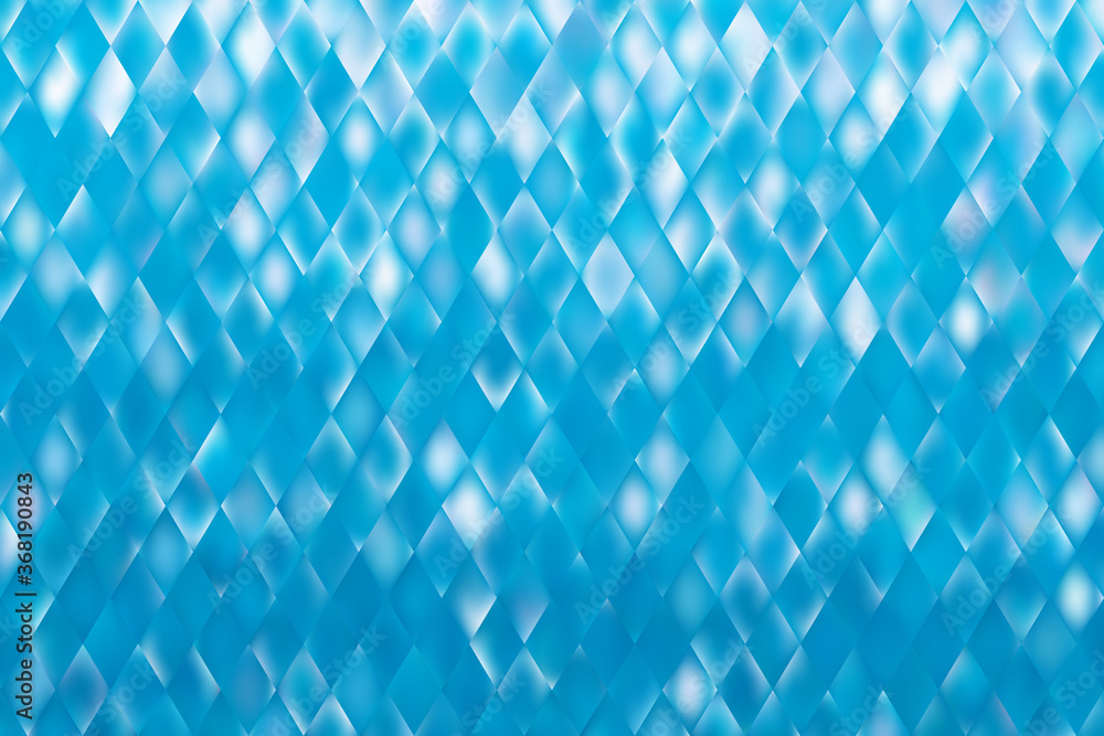 Poster abstract mosaic of blue mesh rectangle elements. natural gradient background template. modern blurre