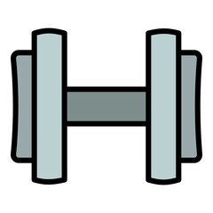 Holding dumbell icon. Outline holding dumbell vector icon for web design isolated on white background