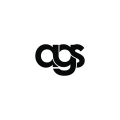 ags letter original monogram logo design
