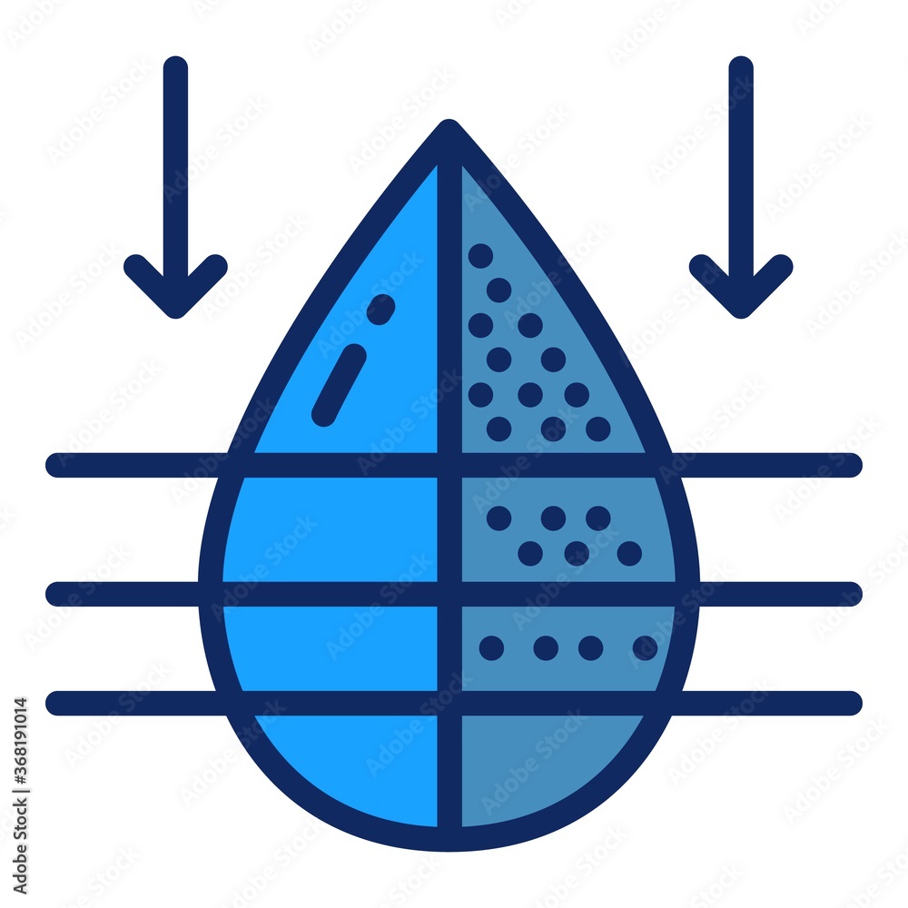 Poster water filter fresh drop icon. outline water filter fresh drop vector icon for web design isolated on
