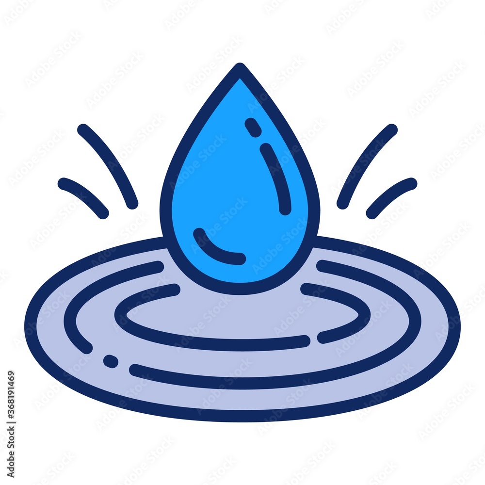 Poster water filter drop icon. outline water filter drop vector icon for web design isolated on white backg