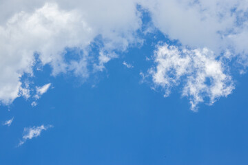 blue sky background with tiny clouds