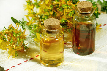 Bottle with St. John's wort extract