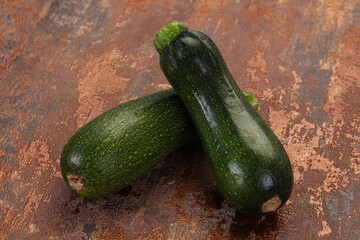 Raw ripe zucchini