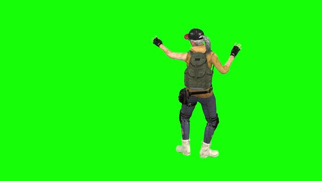4k 3d animation of a avatar girl, climbing and moving on a rock wall of a mountain, there are two different camera views of the scene.