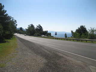 road in the mountains and sea