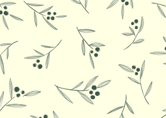 植物模様（実/ライト）