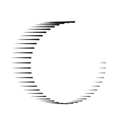 Speed Lines in arrow Form . Vector Illustration .Technology  Logo . Design element . Abstract Geometric shape . 