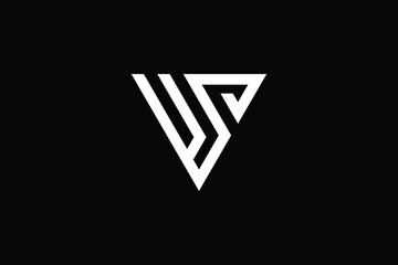 Minimal Innovative Initial ZW logo and WZ logo. Letter ZW WZ creative elegant Monogram. Premium Business logo icon. White color on black background - obrazy, fototapety, plakaty
