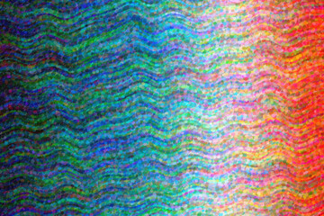 Blue and red waves Impressionist Pointlilism abstract paint background.