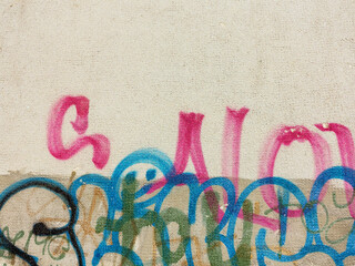 Concrete, weathered, worn wall damaged paint. Grungy Concrete Surface. Great background or texture.