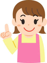 女の子　指差し