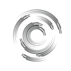 Obraz premium Vector Curved Lines .Circle Design Element . Black Rounded Stroke . Used as Banner . Template , Logo .