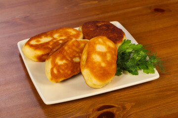 Homemade Pie with meat and onion