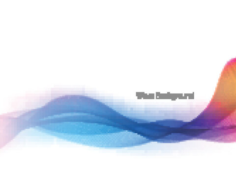 Abstract stylish flowing wave vector background