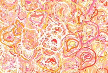 Light Red, Yellow vector template with chaotic shapes.