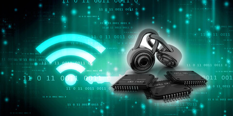 3d rendering lock protected microchips