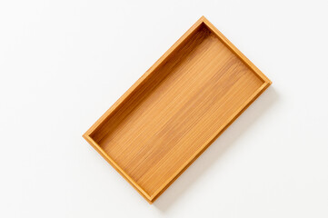 open wooden box on white background, moc ap