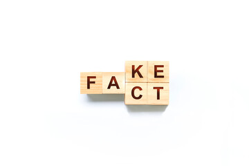 Fact or Fake concept, in conception of news and information