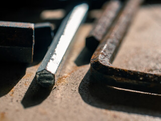Close up of a hex key