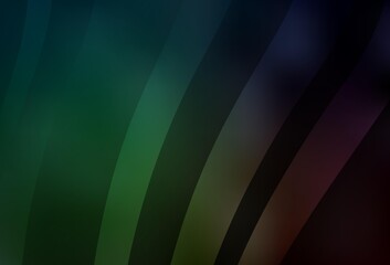 Dark Green vector blurred bright texture.