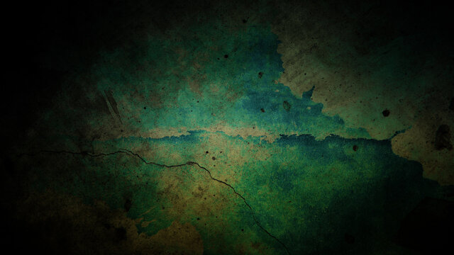 Dark Green Grunge Texture Abstract Background