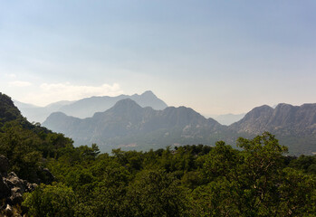 incredibly landscape against the backdrop of majestic mountains, summer