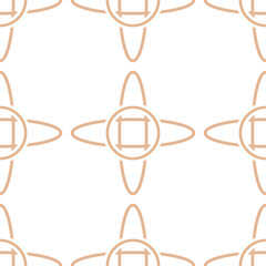 Geometric pattern. Brown pattern on white seamless background