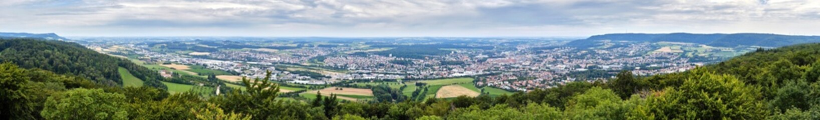 Panoramic View of Aalen From the Aalbaeumle