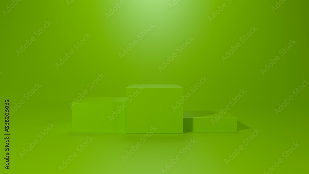 Wall mural empty podium or pedestal display on white background with stand concept. blank product shelf standin