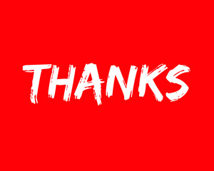 THANKS sign vector stock illustration.
