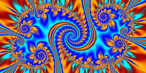 Fractal floral background