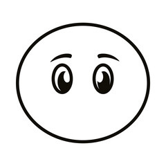 emoji face without mouth line style icon