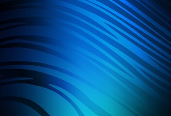 Obraz premium Dark BLUE vector texture with wry lines.