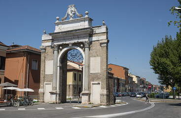 Fototapeta na wymiar Porta Nuova arch in Ravenna.