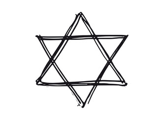 Star of David Vector. Hand-drawn style illustration
