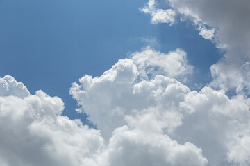 Naklejka na ściany i meble The sky is blue and white clouds Text background or design work