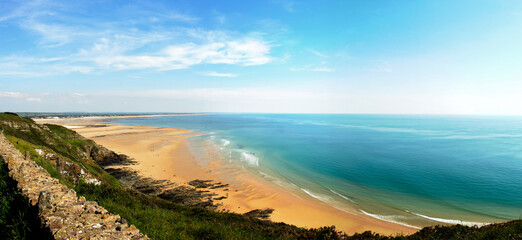 Vue panoramique plage de Barneville Carteret
