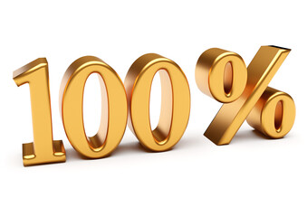 3d words 100 percent isolated on white