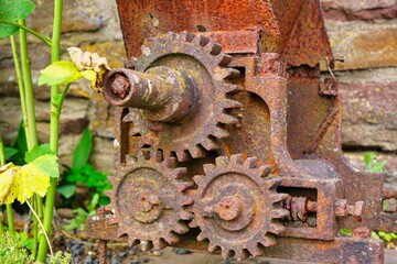 old rusty gear