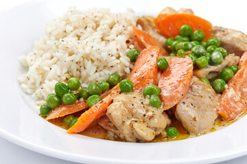 rice with meat and vegetables