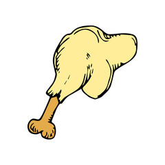 Chicken Meat Hand Drawn Illustration