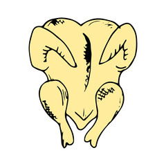 Chicken Meat Hand Drawn Illustration