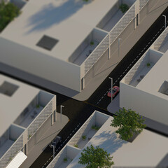 Fototapeta premium Archviz de proyecto utópico. 