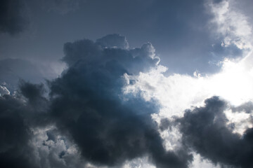 Naklejka na ściany i meble skyscape of clouds on the sky in the rainday 